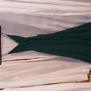 Dark green floor length dress